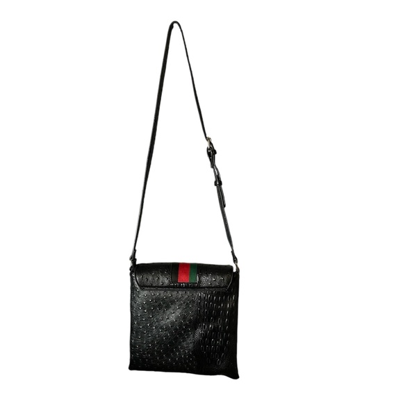 Ostrich croc Queenbee crossbody - Picture 3 of 7
